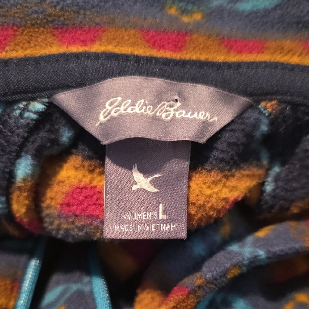 Eddie Bauer Multicolor Patterned Quarter-Zip Swea… - image 8